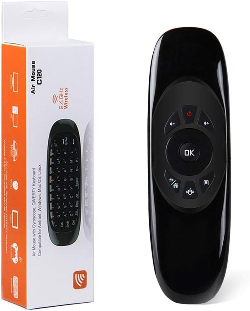 NEXSA Air Mouse 2.4G Wireless Keyboard Remote with Motion Sensing IR Learning Multi-Device Compatibility Built-in 6-Axis Gyro Sensor Auto Sleep and Rechargeable Design for Smart TV Android Box and PC