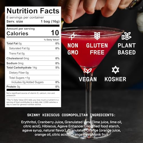 Image of SAYSO Skinny Spicy Margarita, Skinny Hibiscus Cosmo & Skinny Cardamom Paloma Cocktail Tea Bags - - Instant Cocktail or Mocktail Mixers - No Hot Water - Home Bar - Organic Ingredients, 3-Pack