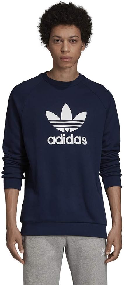 adidas Originals Sudadera Trefoil con cuello redondo para hombre:  Amazon.es: Ropa