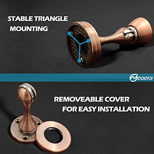 Neoera Magnetic Door Stop（Antique Copper Color）Door Stopper Strong Magnetic Door Catch For Hold Door Open, Anti-Rust, Heavy Duty For Various Door Types, Wall & Floor Mount 1Pack #TOP2