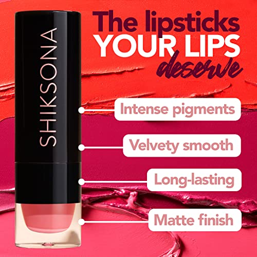 Shiksona Hustlin Hot Mama | Vegan, Creamy, Full Coverage Matte Lipstick In A Timeless, Universal Nude Pink Shade #TOP3