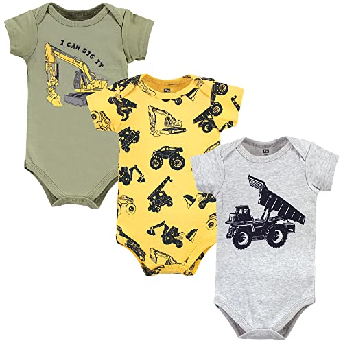 Image of Hudson Baby Baby Boys Cotton Bodysuits 3-pack