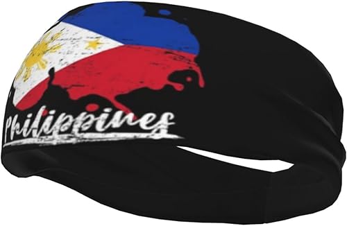Miniatura 12 de Diadema deportiva con la bandera de Filipinas para hombres y mujeres, para correr, ciclismo, yoga, fitness, entrenamiento Filipinas -Z0000002