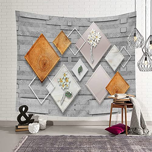 Tapiz de pared para decoración de interiores KnSam en poliéster marrón gris 150x130cm