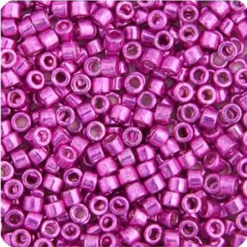 5 g Miyuki DELICA Seed Beads Rocailles, Size 11/0, Silver Plated Metallic (# DB0551), Japan, Glass