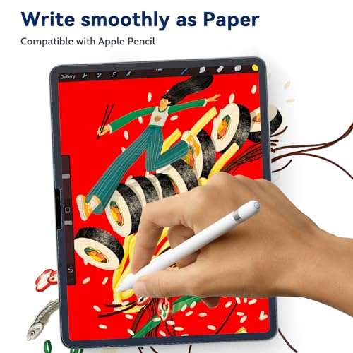 Image of IPROKKO 2 Pack Anti Blue Light Screen Protector Compatible with iPad Pro 11 Inch 5th 6th (2024 2025, M4 M5), Matte Anti Glare Blue Light Filter Eye Protection Cover and Bubble Free