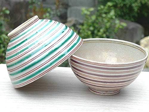 ストライプ夫婦茶碗 北哉