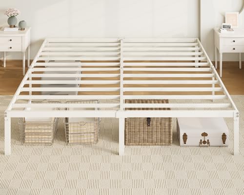 Allewie King Size Bed Frame, 14 inch Metal Platform Beds