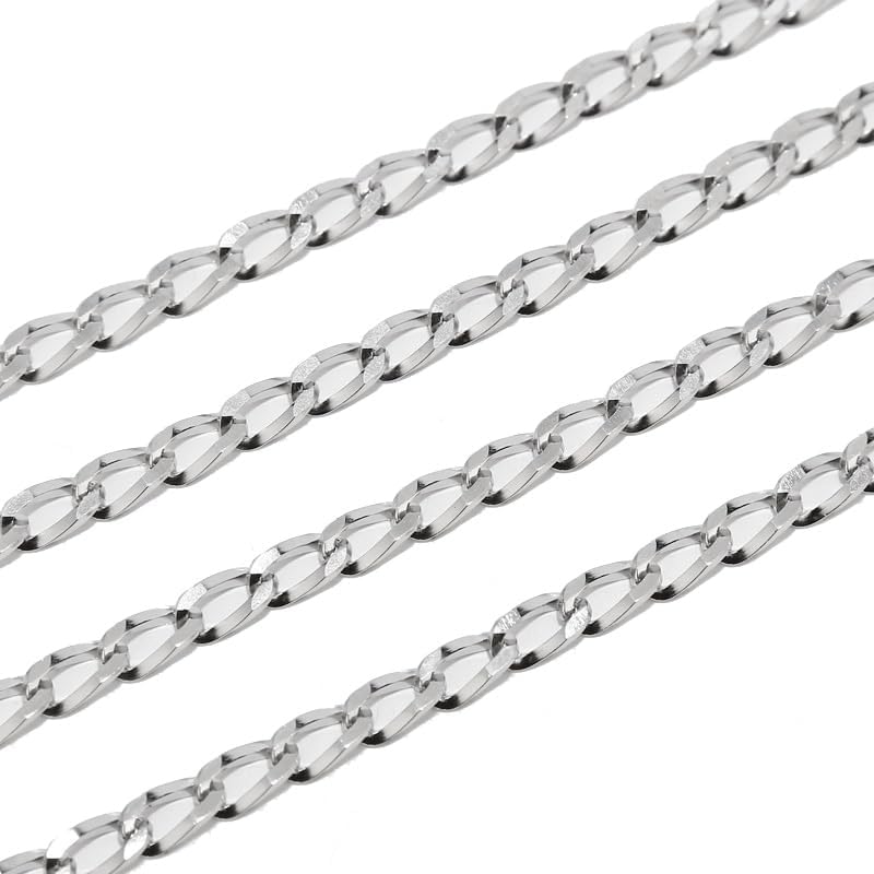 5.5mm Width Stainless Steel Link Chain Twisted Chains Fit for Jewelry Making DIY (Color : 5mm, Size : 5M)