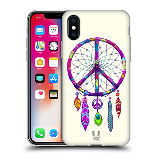 Coque en gel Apple iPhone X / XS Head Case Designs Attrapeur Emblèmes de Paix compatible MagSafe