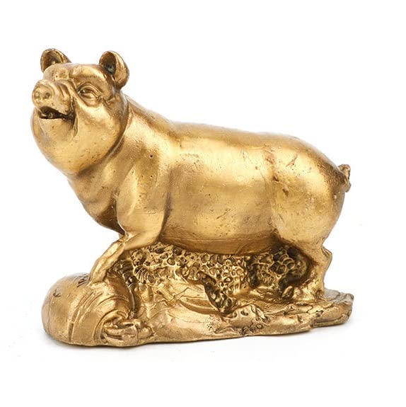Doce signos del zodiaco chino de latón con caballo y cabra para regalar protección