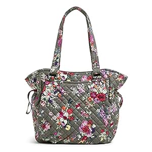Vera Bradley Women’s Cotton Glenna Satchel Purse, Hope Blooms – Recycled Cotton, One Size