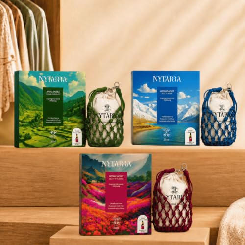 Image of Nytarra Luxury Closet Fresheners Pack of 3 | Long Lasting Air Fresheners for Closets, Drawers & Cupboards | Hanging Wardrobe Air Freshener Pouch | Premium Wardrobe Fragrance