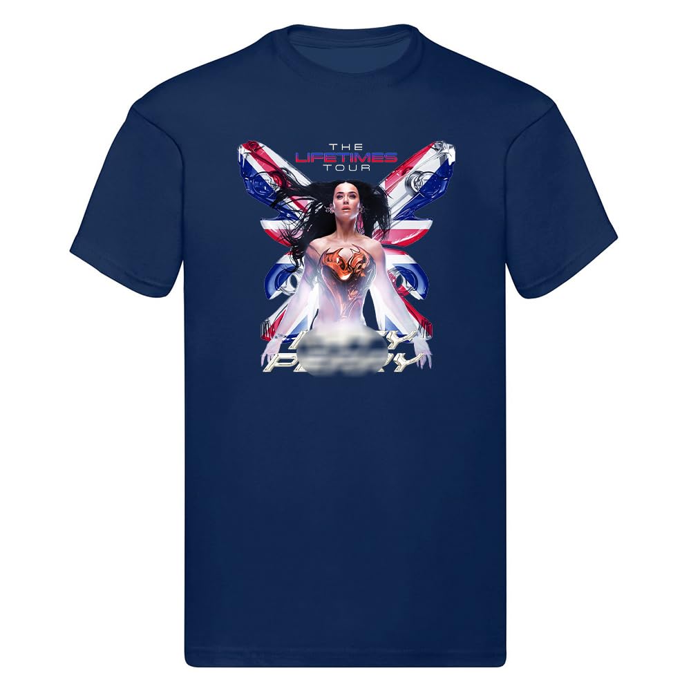 Expert Workwear Unisex Kids Navy Lifetimes Tour Katy T-Shirt 2025 World Tour Music Event Fan Kids Gift Concert Tee
