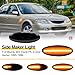 Hacreyatu Dynamic LED Turn Signal Side Marker Blinker Light Compatible with Mazda Ranger B2500 323 Etude P5 4-Door Sedan 323F 5-Door Astina/Lantis (Dynamic Smoked)