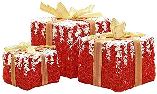 Preisvergleich Produktbild PJPPJH Led Geschenkbox Nachtlicht Weihnachtspaket Set mit Bogen Stimmung Licht Weihnachtsdekoration Schlafzimmer Wohnzimmer Garten Indoor Outdoor Dekorieren Weihnachtsbeleuchtung
