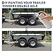 Garvee Double Axle Trailer Fenders (2-Pack) - Heavy Duty 14 Gauge Steel, Fit 13