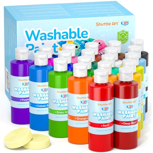Shuttle Art Peinture Lavable pour Enfants 20 Couleurs 240 ml