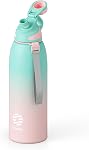 Fjbottle 600ml Bouteille d'eau en acier inoxydable Pas de paille, Spout Angled avec Lid. & Durable pour le sport, l'entraînement et les voyages
