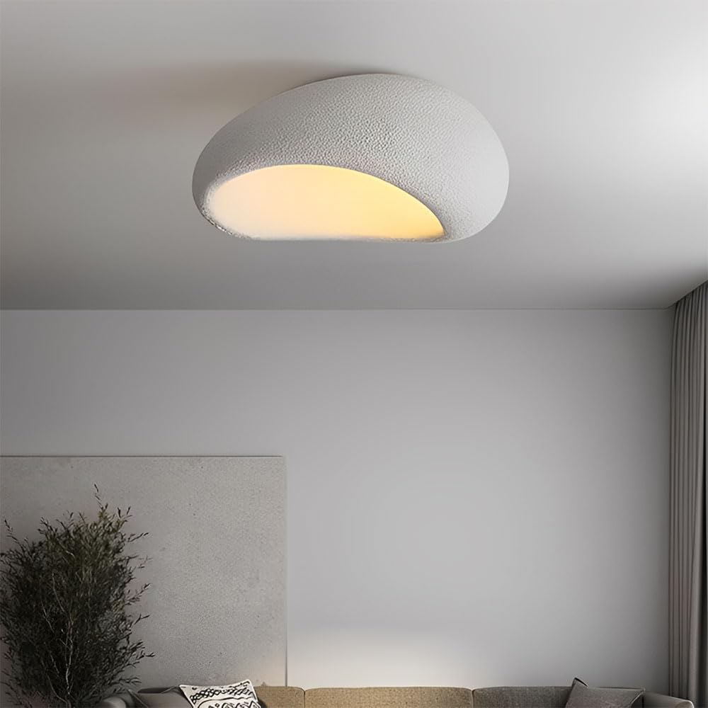 Wabi-Sabi Style Ceiling Light Japanese Grey Ceiling Lamps E26 Base Ceiling Lighting 18"/23" Ceiling Light Fixture for Kitchen Island Bedroom Dining Room Hallway