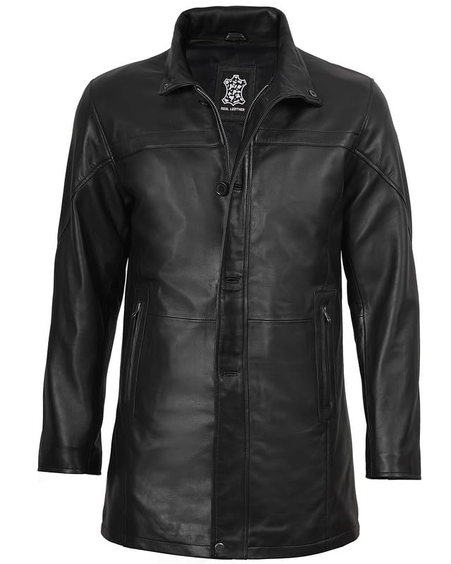 Image of Decrum Tall Leather Jacket Men