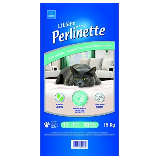Perlinette Litière pour chats sensibles et NAC 15 kg