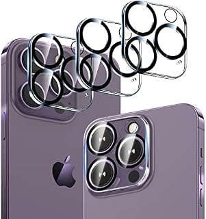 Tefeiyin (3 Pack) Camera Lens Protector Compatible for iPhone 14 Pro Max 6.7 inch & iPhone 14 Pro 6.1 inch, Ultra HD, Not Affect Night Shot, Case Friendly