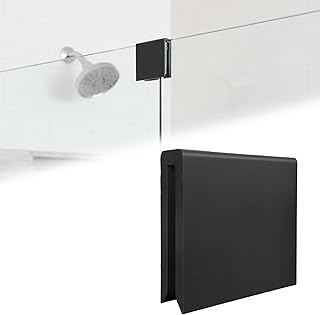 Frameless Glass Shower Door Lock | No- Drill Sliding Stop, Effectively Prevents Toddlers, Pets from Opening The Door, Modern Bathroom Accessory for Homes, Rental Homes or Shared Bathrooms
