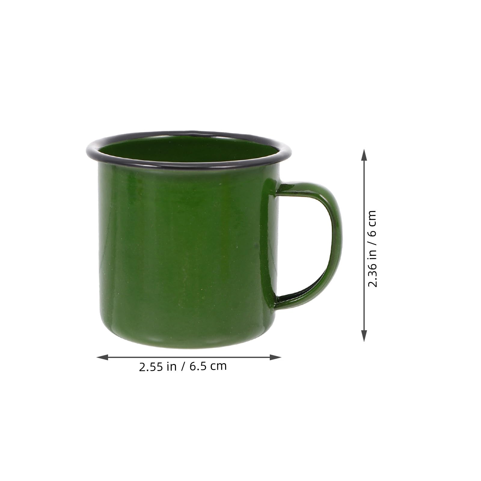 Set 5 Tazze Smaltate Vintage – Piccole Coppe In Metallo Resistente, Misure 6,5x6,5x6 Cm, Colori Assortiti (bianco, Giallo, Blu, Verde), Per Casa E Ufficio