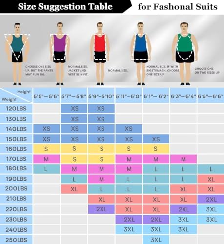 Men's 3 Piece Classic Fit Suits Set, One Button Solid Jacket Vest Pants Set with Tie2