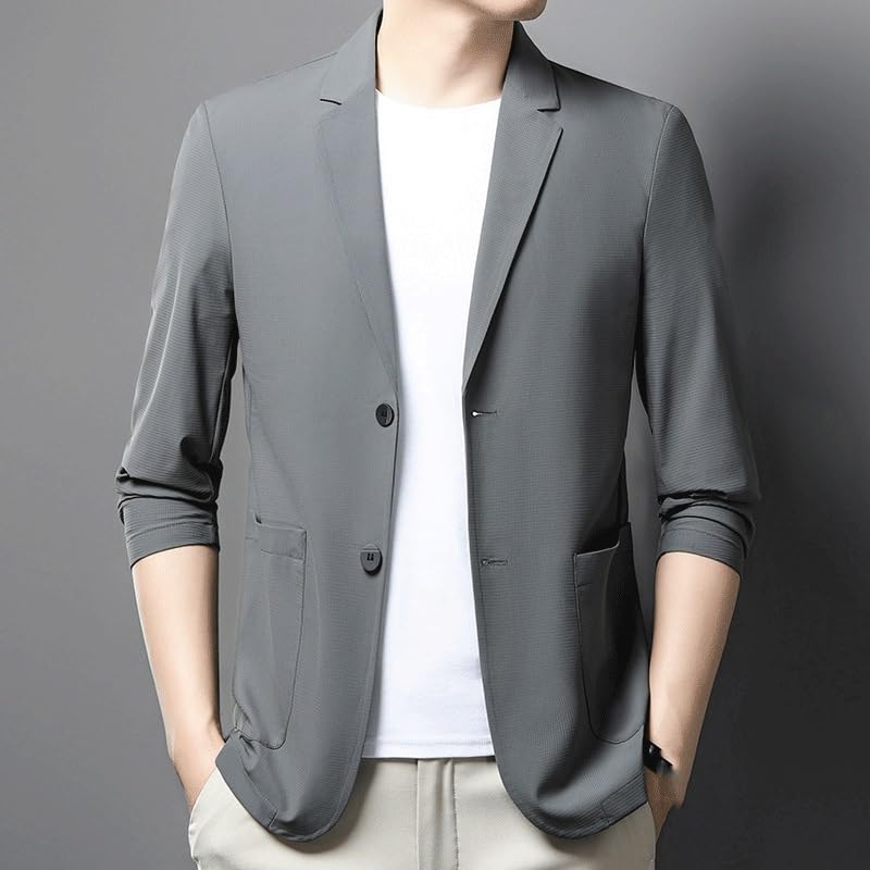 Casual Blazers for Men Mens Blazers Two Button Casual Suit Jackets Stretch Knit Sport Coat Western Sport Coats for Men2