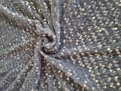 Tissu à paillettes pour confectionner une robe fluide sans transparence