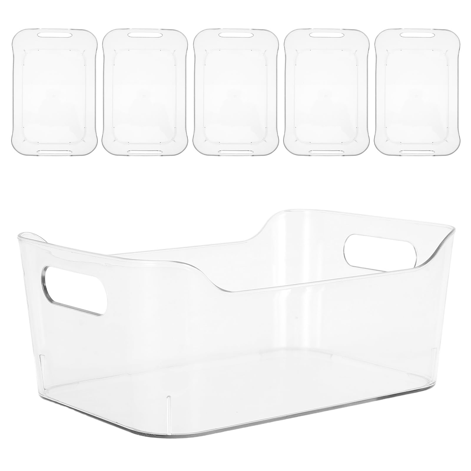Boîte de rangement plastique transparente pour éliminer le désordre du frigo et de la cuisine