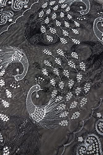 Image of BABEYOND 1920s Sequined Shawl Wraps for Women Fringed Evening Cape Wedding Bridal Shawl Scarf for Evening Dresses Party