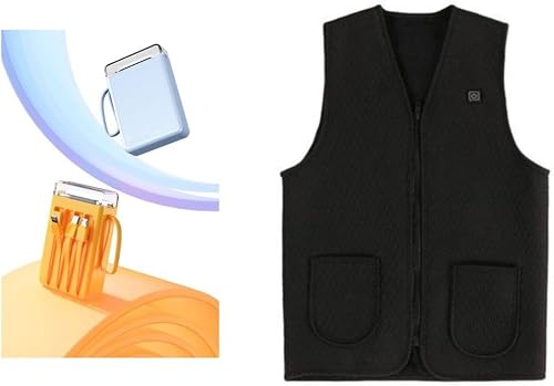 Rechargeable Heated Jacket Vest with Power Bank Combo – Unisex, USB-Powered for Winter & Outdoor Use