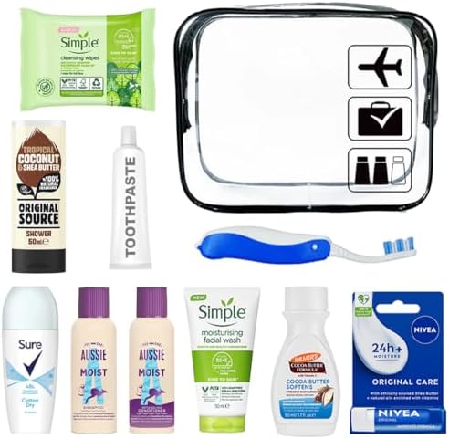 Travel Toiletries Set for Women - Mini Toiletries Kit for Holiday ...