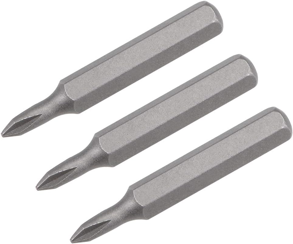 uxcell Phillips Bits 3pcs 5/32 Inch Hex Shank Cross PH00 Screwdriver Bit Set 28mm Length S2 Screw Driver Kit Tools