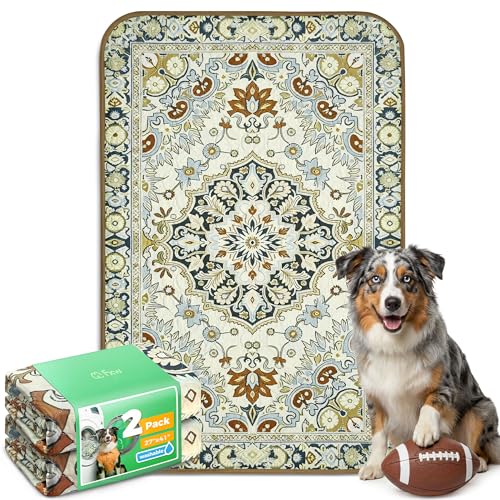 FXW Washable Pee Pads for Dogs, Super Absorbent, 27" x 41", 2 Packs