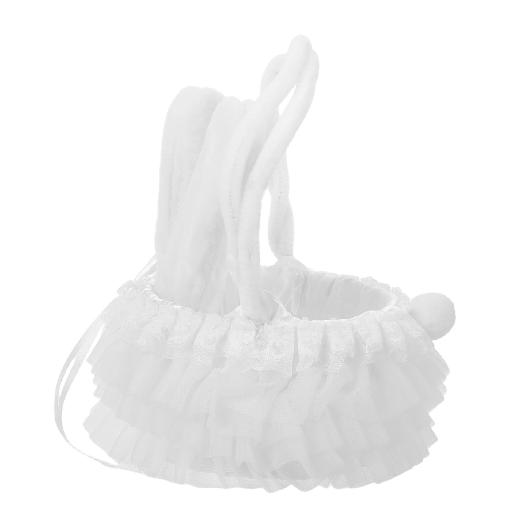 Panier de Pâques peluche pour la chasse aux oeufs dans le jardin en famille