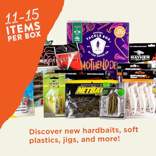 Image of Catch Co Mystery Tackle Box Freshwater Largemouth and Smallmouth Bass Lures Fishing Kit