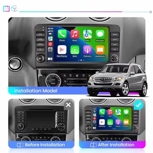 GPS para Mercedes Benz ML W164 pantalla multimedia con mapas de Europa 2