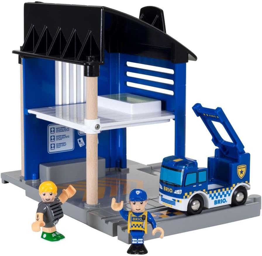 Brio World - 33813 Police Station - Interactive Toy Set for Kids | Enhances Creativity & Imagination | Features Light & Sound Effects | Compatible with Brio Railway | Perfect for Ages 3 and Up image 2