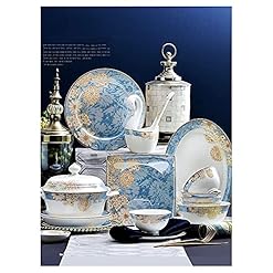 Indulge in Elegance: Buy Our 60-Piece European Luxury Bone China Dinnerware Set – Perfect for 10! – AKALNNB