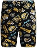 COCO BRANDS SpongeBob SquarePants Mens Pajama Shorts - Soft Breathable Mens Pajama Bottoms with Pockets (Sizes S-XL), Size Medium, Black SpongeBob Skater Tags Print
