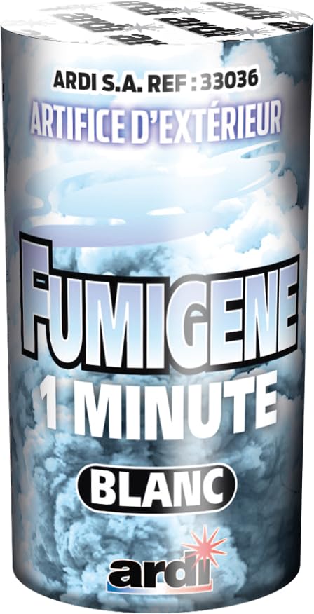Pot fumigène 1 minute (lot de 5) - Catégorie T1 (BLANC)