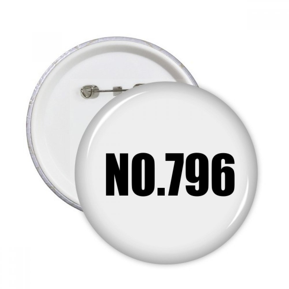 Pins badge rond numéro 796 multicolore L pour customiser vos vêtements