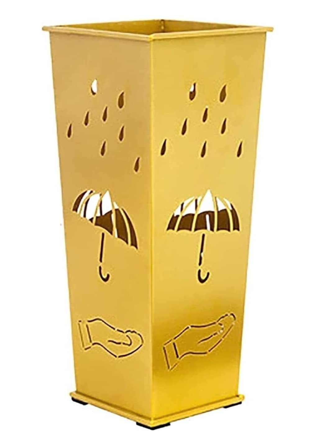 Porte-parapluies découpé carré 22x22x50 cm porte-parapluie métallique compact