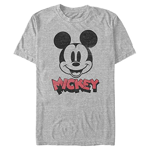 Disney Men's Heads Up T-Shirt, Athletic Heather, 4XL