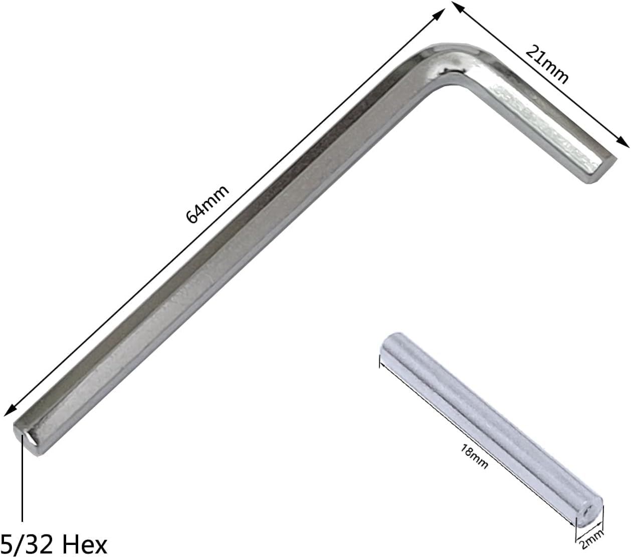Spring Hinge Tension Pin Metal Dowel Pegs Shelf Support Replacement Kit for Self Closing Door Hinges Garage Door Closer Hinge (12x Shelf Pins and 2X Hex Wrenches)