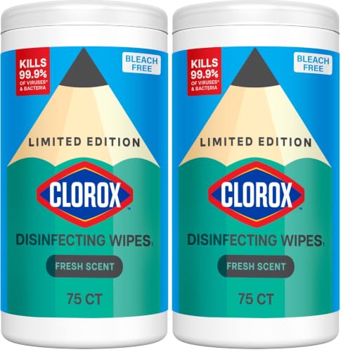 Image of Clorox Disinfecting Wipes, Bleach Free Cleaning Wipes, Fresh, 75 Count (Package May Vary) (Pack of 2)